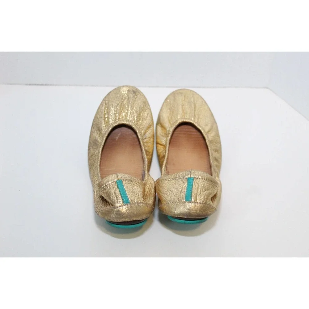 Tieks Golden Glitz Metallic Gold Ballet Flats Shoes Women's Size 9 H14585 - Picture 4 of 9